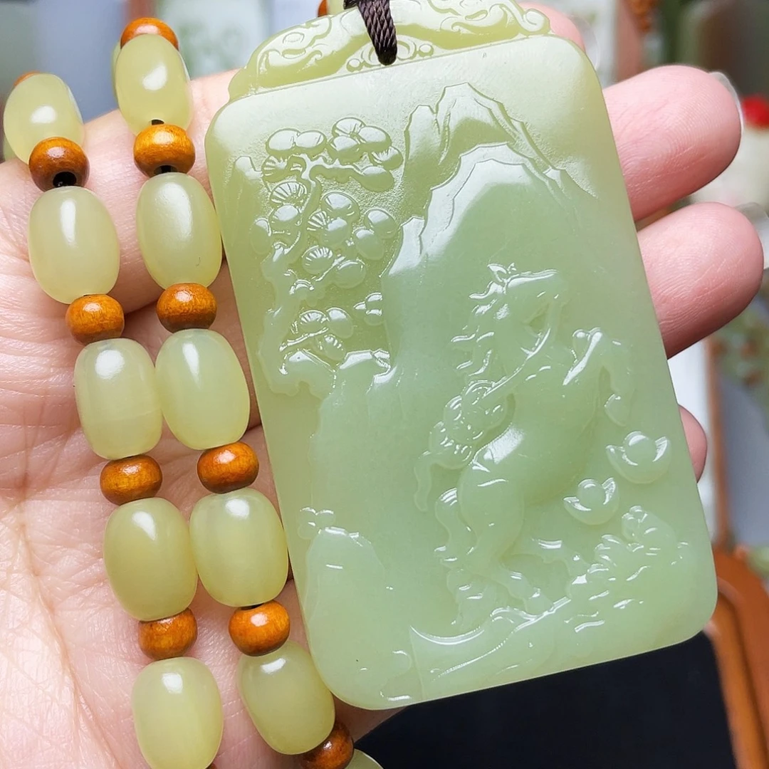 彪***龍新疆昆仑山脉料生肖马牌