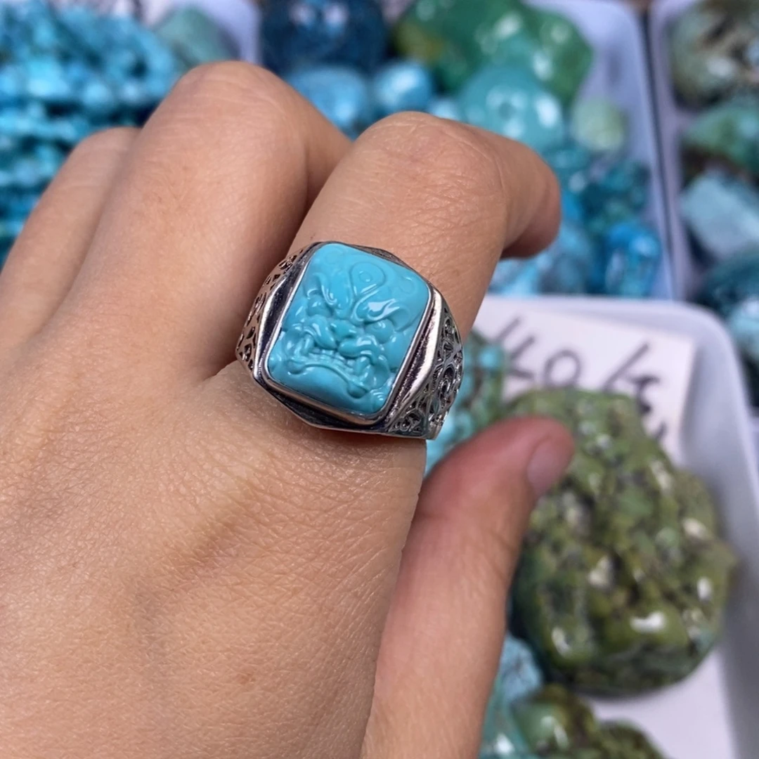 绿松石银S925镶嵌颈饰