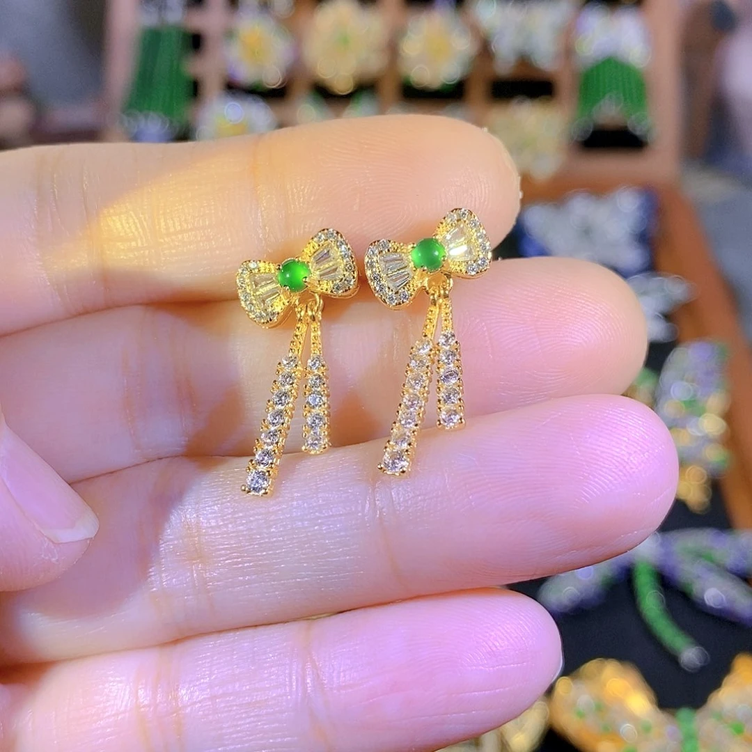 银S925镶嵌挂件翡翠