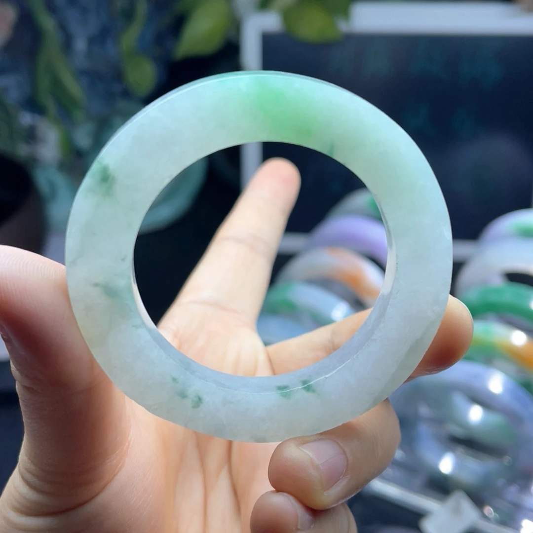 未镶嵌天然翡翠手镯定制定制翡翠