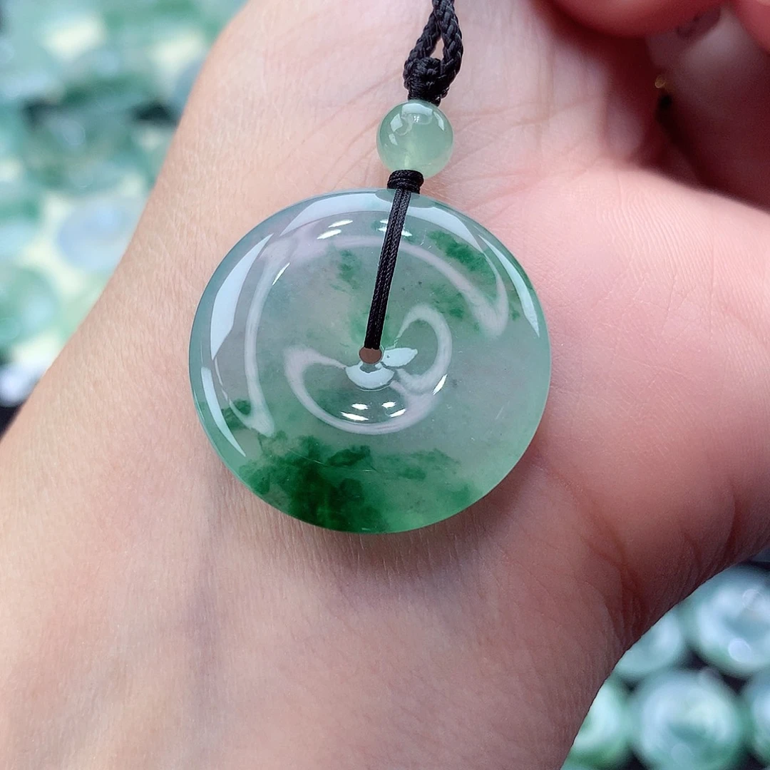 翡翠未镶嵌颈饰编号37尺寸26.0-5.0