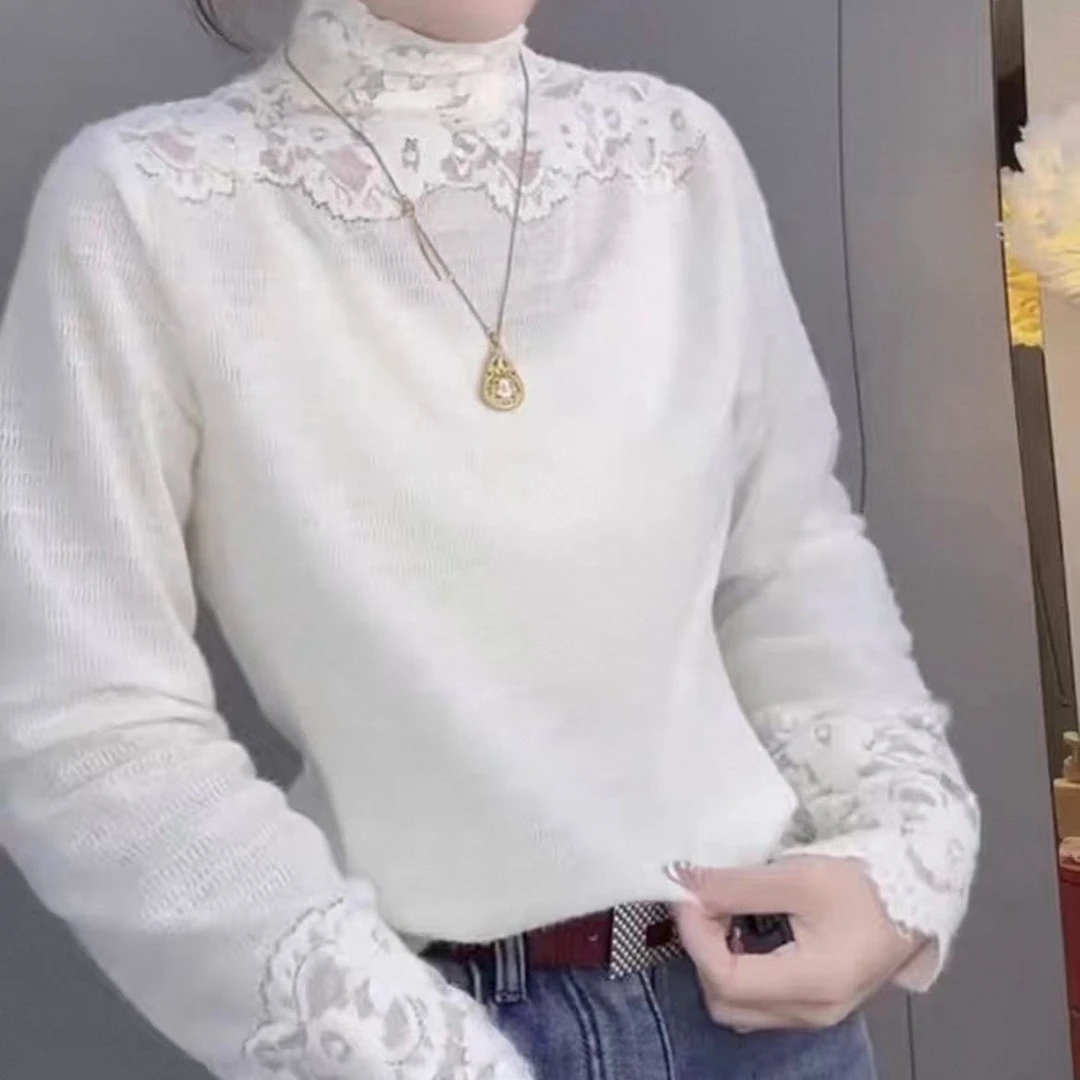 7076   欧货小衫   蕾丝款