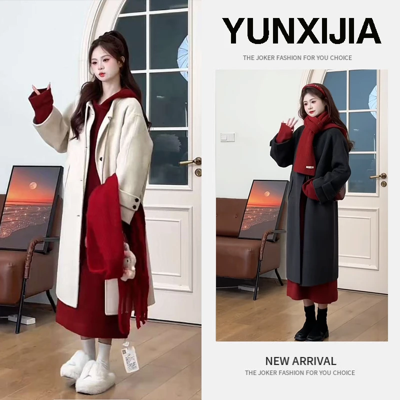 秋装女款爆款穿搭2025年秋季新款时尚慵懒风休闲外套裙子两件套