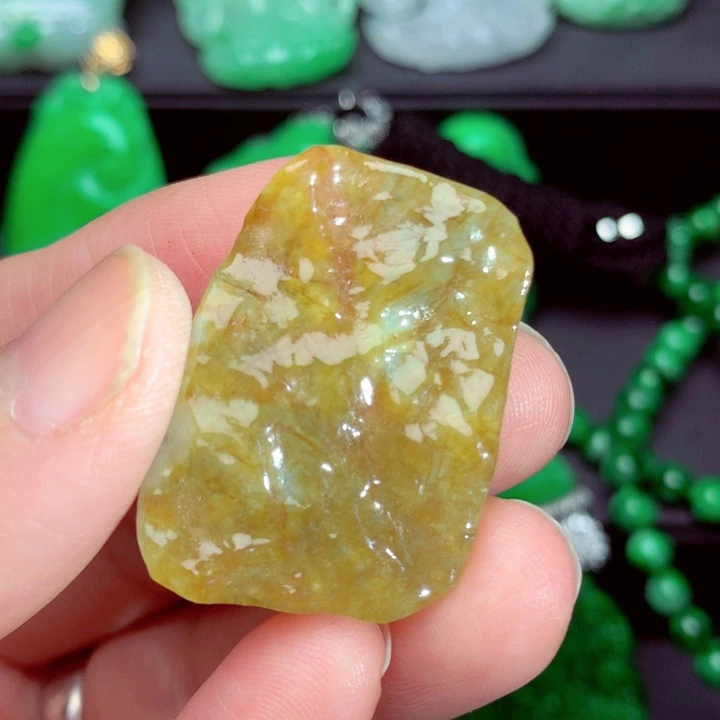 翡翠未镶嵌毛衣链