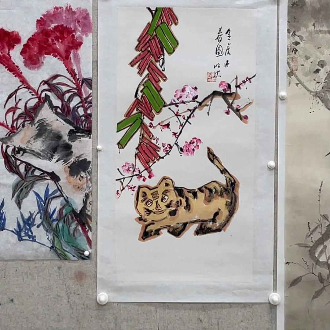 雨***巷国画郭怡孮 老虎订金（19800）