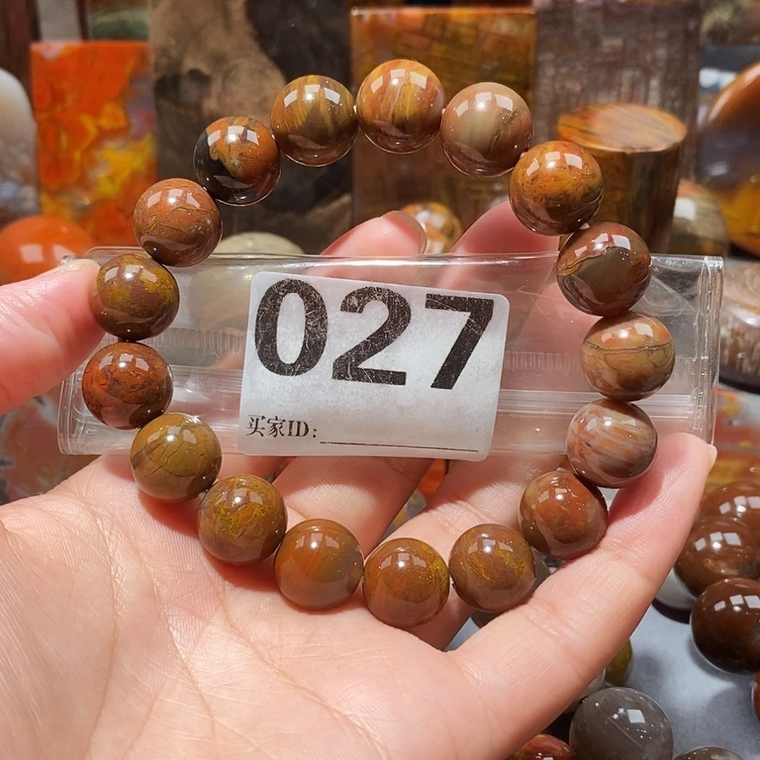 硅化玉天然北票硅化玉手串未镶嵌