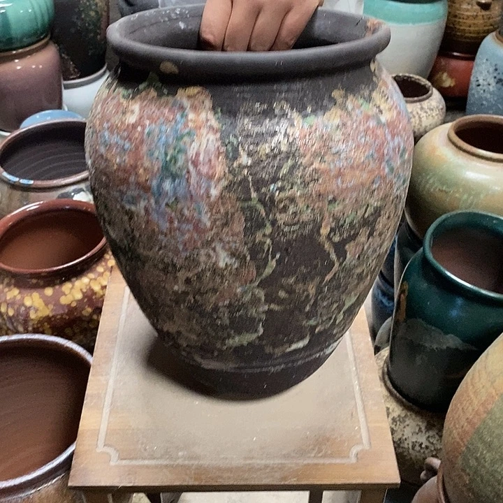 花盆紫砂口22高度33黑察888