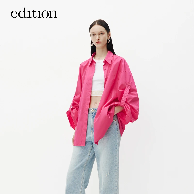 【搭搭精选】edition可调节廓形袖宽松衬衫#EBC3SHT004