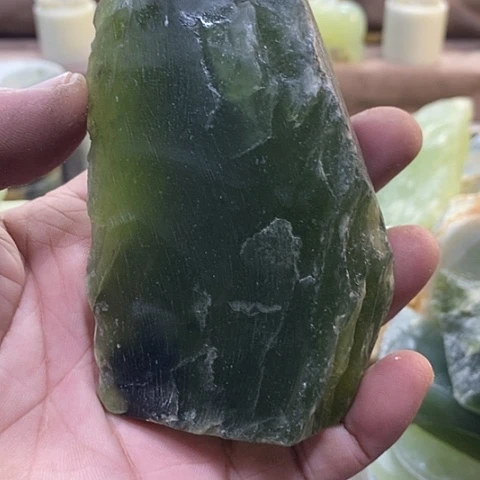 孤***狼蛇纹石玉未镶嵌手链