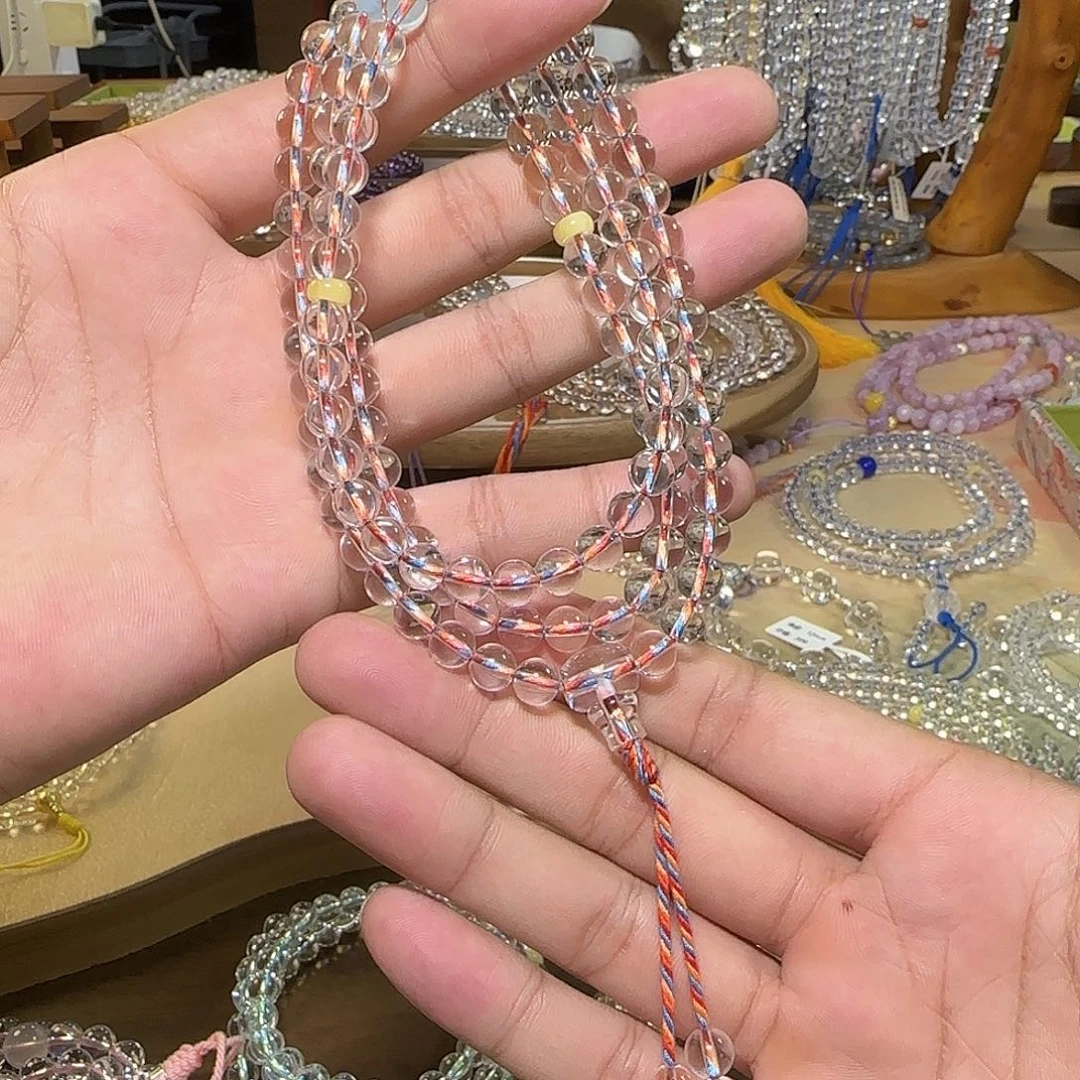 圆***我水晶手串未镶嵌白水晶