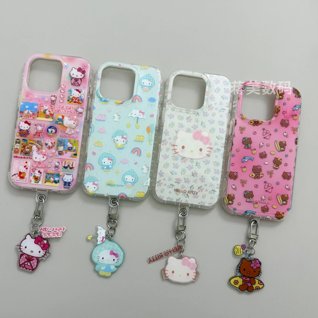 IMD圆边kitty猫全家福适用于苹果16promax手机壳iphone15/14/13女