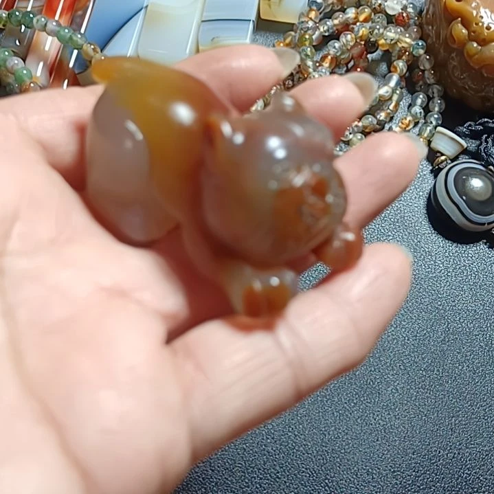 玛瑙/玉髓未镶嵌手把件