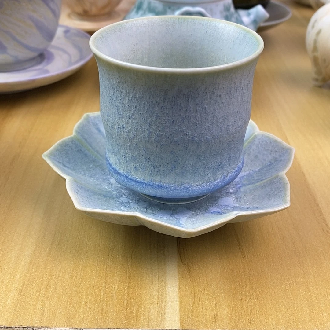 景德镇高温陶瓷杯垫茶杯