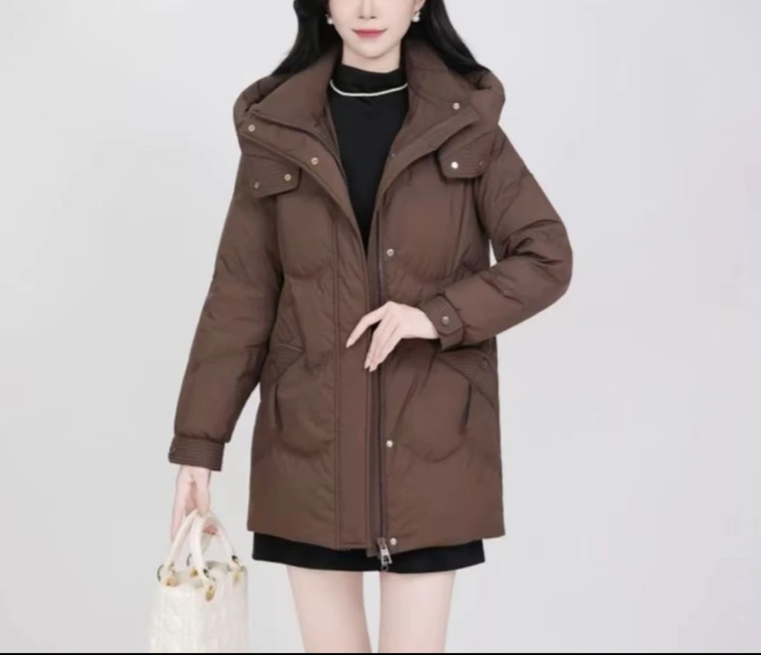 S新款冬季连帽显瘦休闲时尚气质加厚保暖长款羽绒服202586D016初