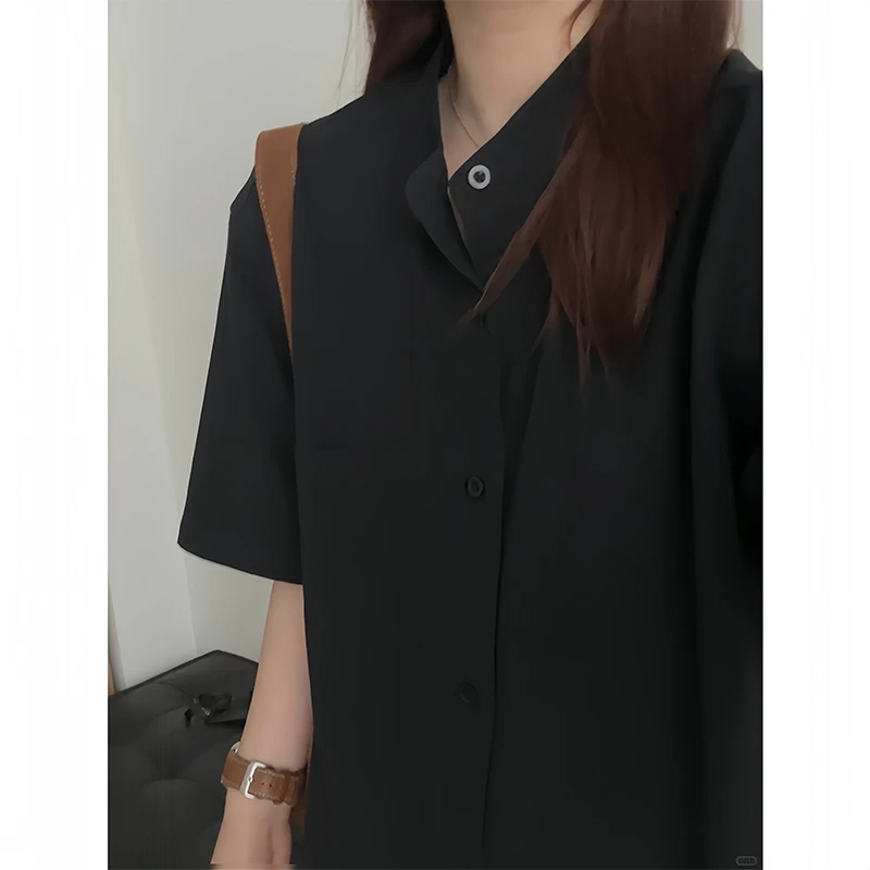 新中式竹节棉麻短袖衬衫男夏季薄款国风立领半袖衬衣复古慵懒外套