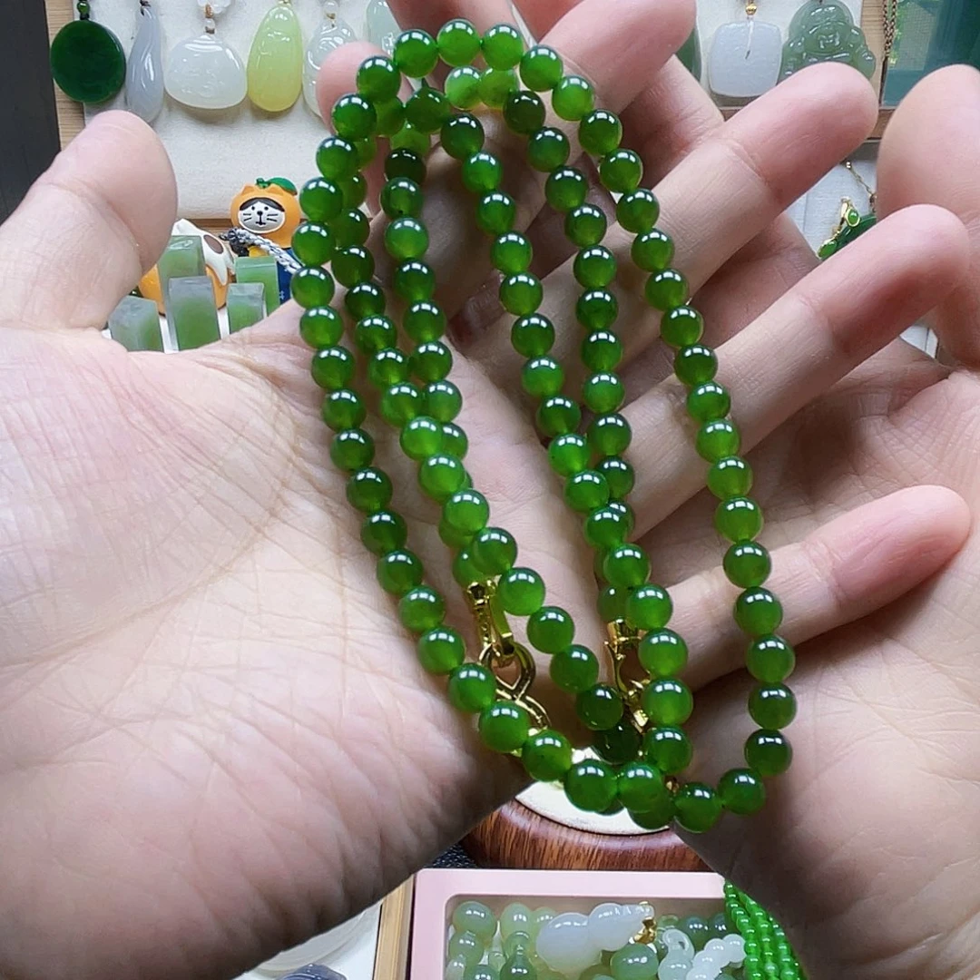 *****和田玉未镶嵌项链