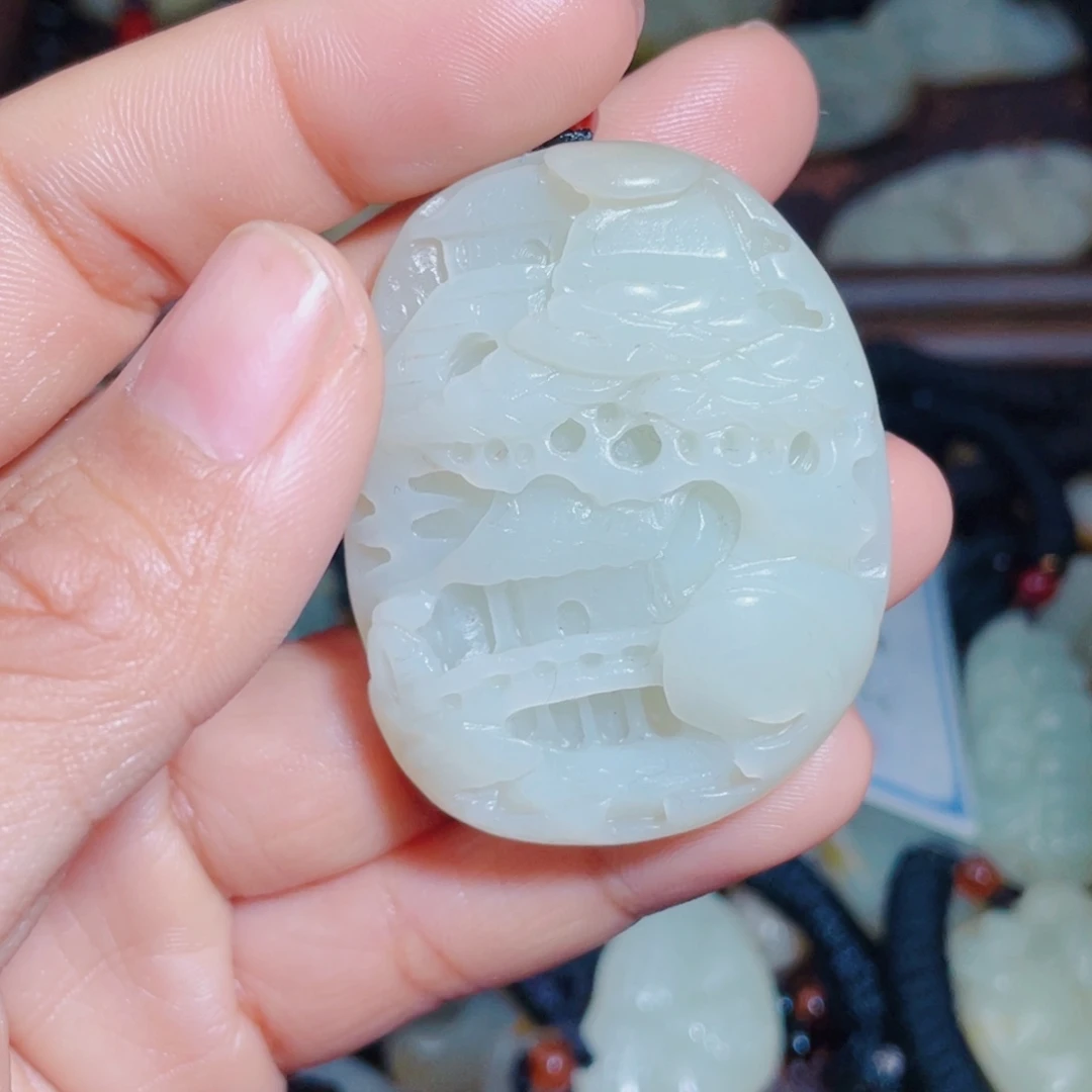 和田玉未镶嵌颈饰