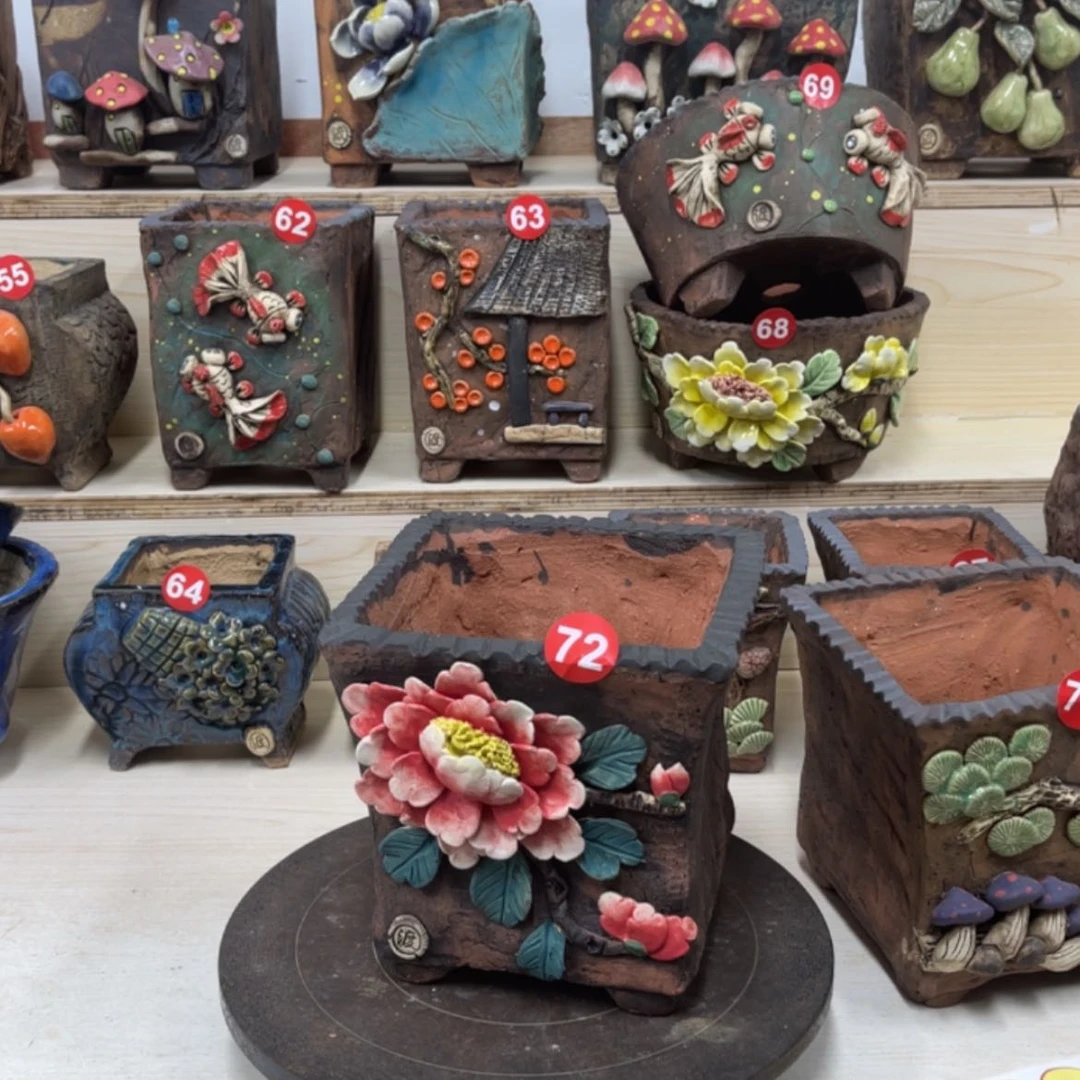 【闪购商品】紫砂花盆72号内口14×13脚高17