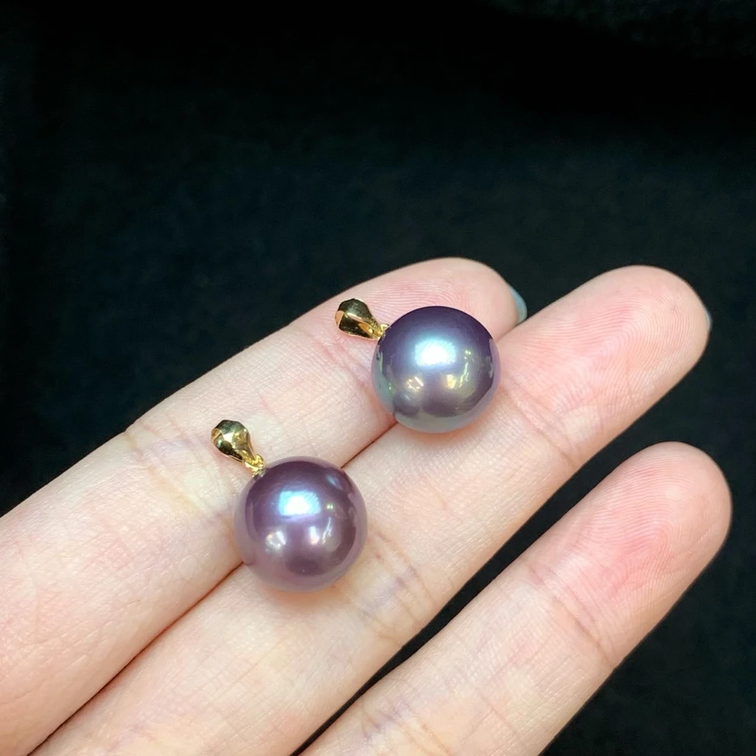 【小宝珠宝】19 T24255-18K金镶嵌珍珠吊坠-多样性发一件-11mm