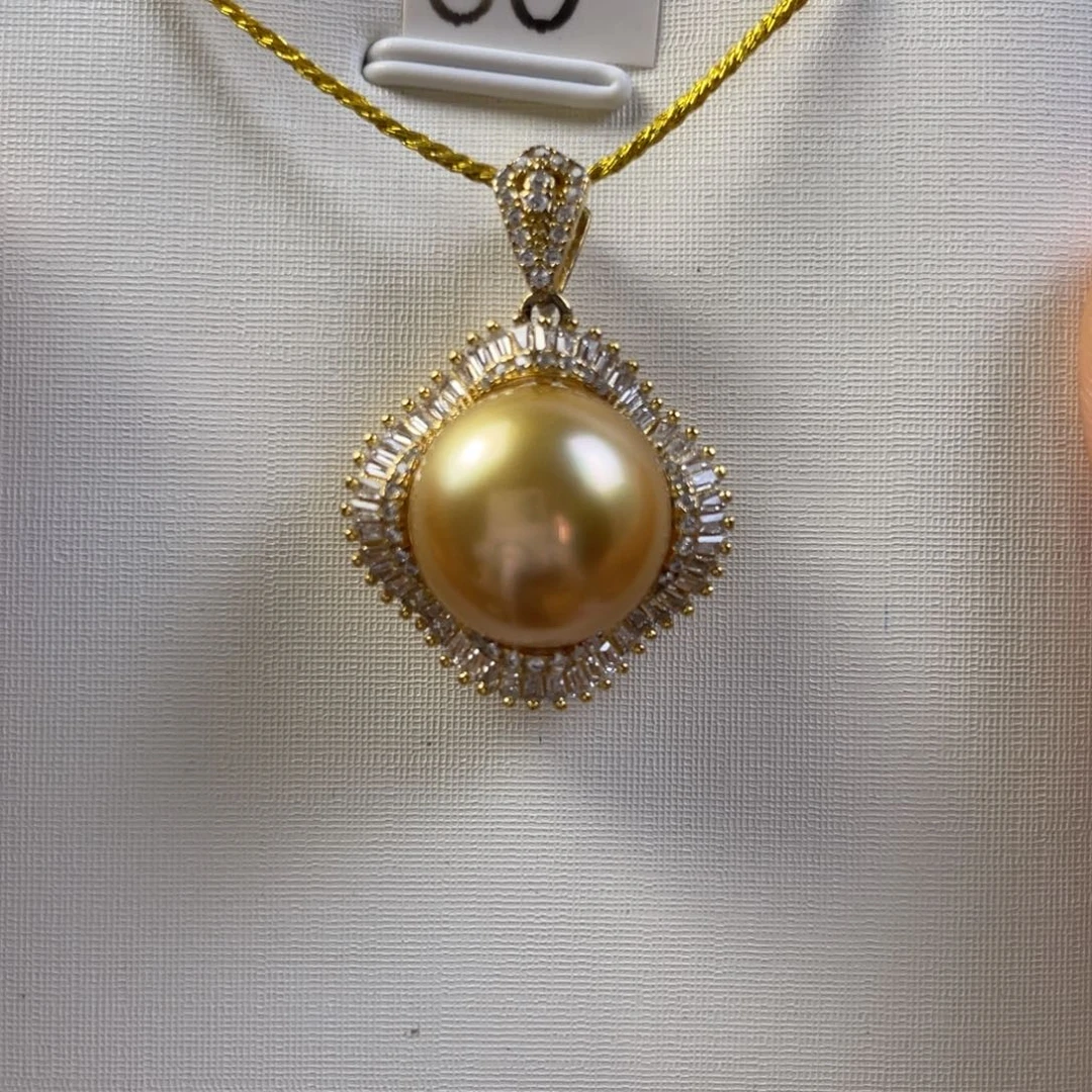 银S925镶嵌海水珍珠颈饰