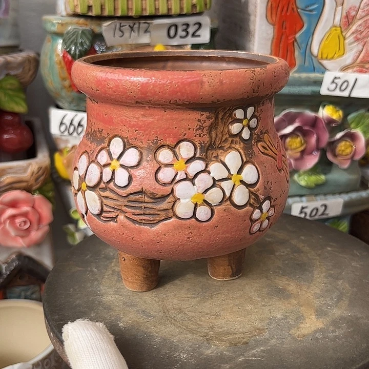 粗陶材质多肉花盆