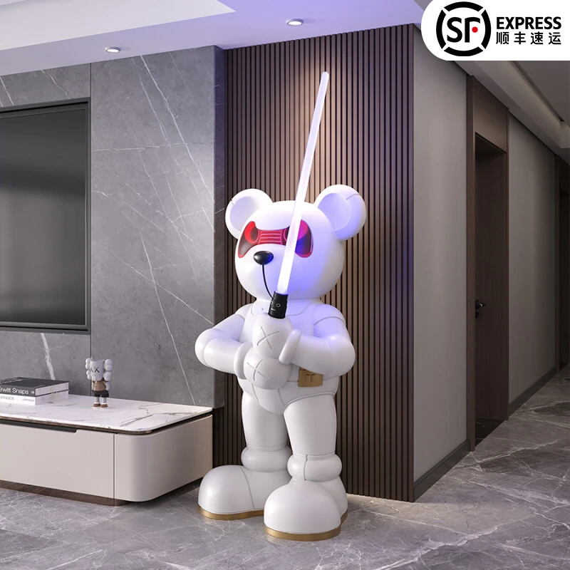 网红潮玩暴力熊轻奢高档客厅电视柜装饰家居乔迁礼品大型落地摆件