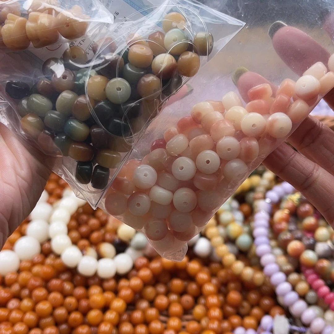 白玉菩提吊坠A/9mm/130颗锅底