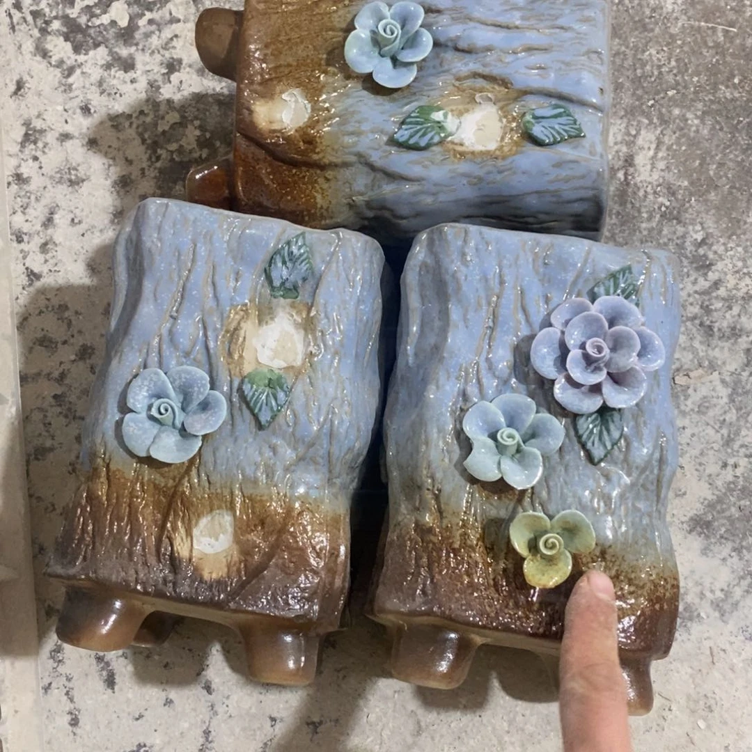 红陶花盆瑕疵盆满12包邮