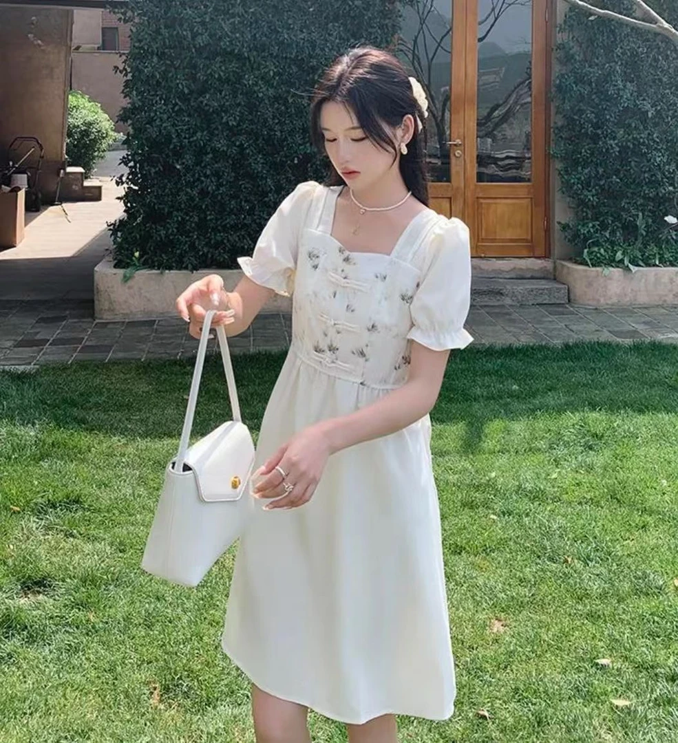 新中式国风连衣裙女夏季新款设计感时尚显瘦气质裙子64010（C8-11）