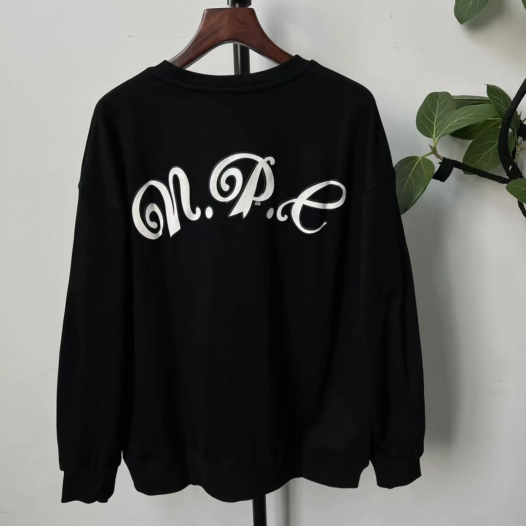 K-3【N】25新款潮牌男款小蜜蜂刺绣休闲圆领长袖卫衣 T45BK