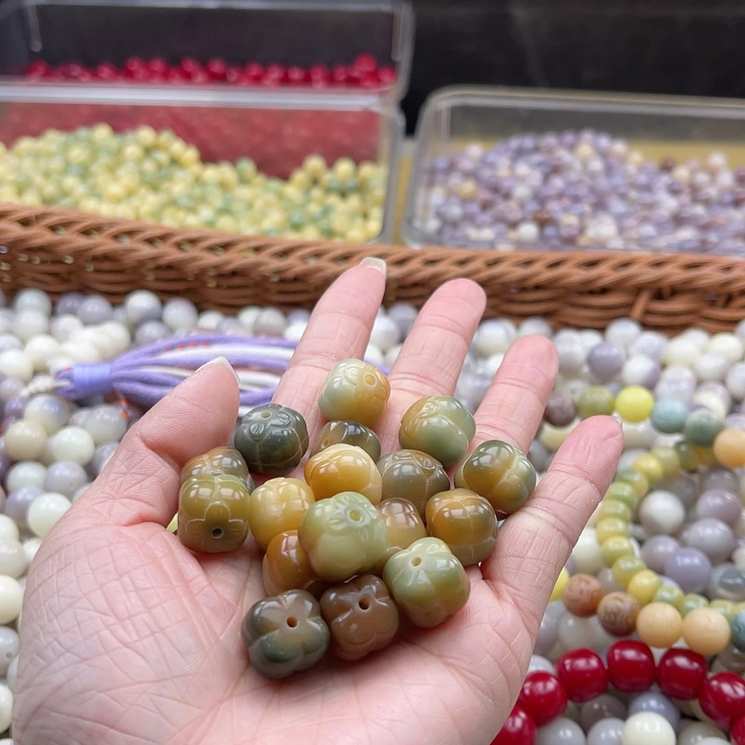 白玉菩提吊坠C/15mm/10+5颗