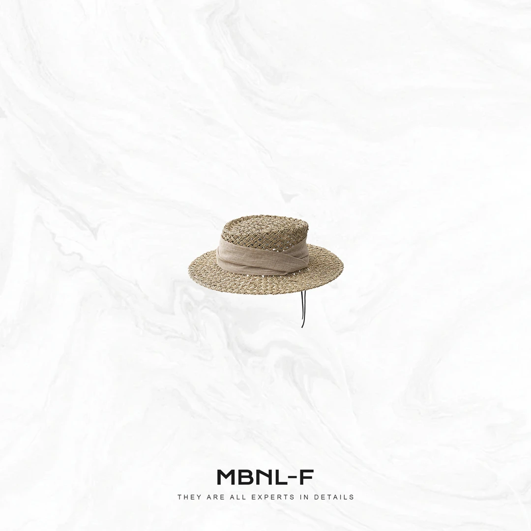 MBNL-F "法式兰斯" 手工编织度假风渔夫帽 秦磊XM-XMZ679