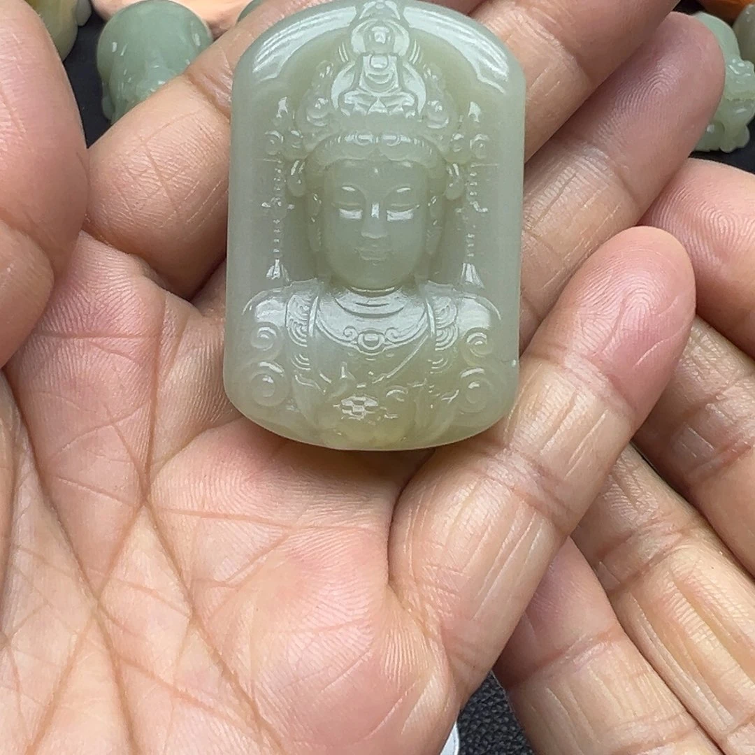 和田玉（糖玉）未镶嵌吊坠(不含链)