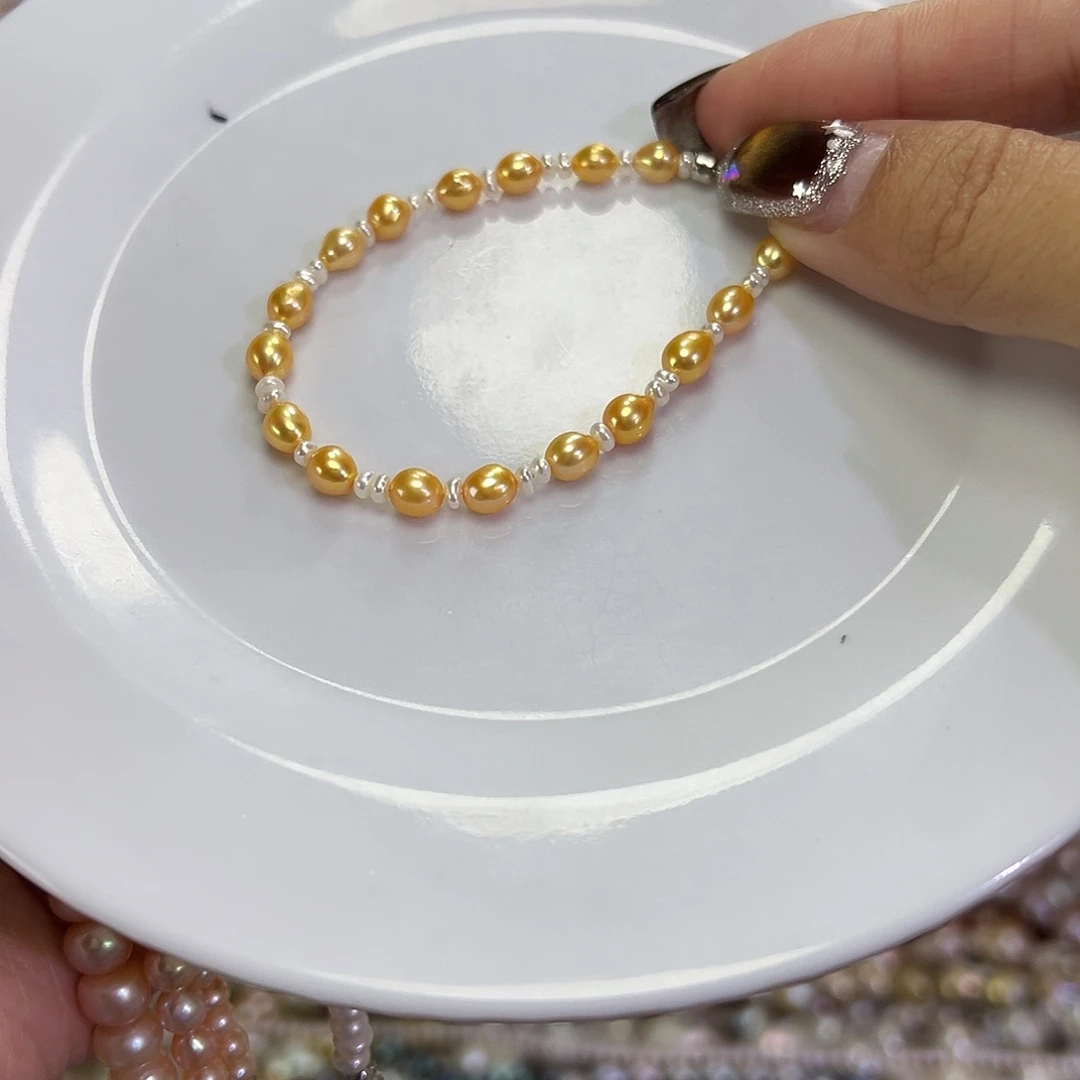 钛钢手绳淡水珍珠