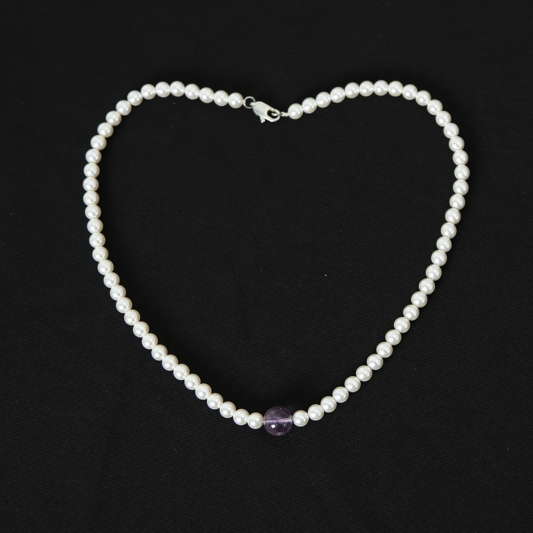 女锁骨轻奢高级感颈链配饰圆润饱满新款光泽感高颜值饰品CL617