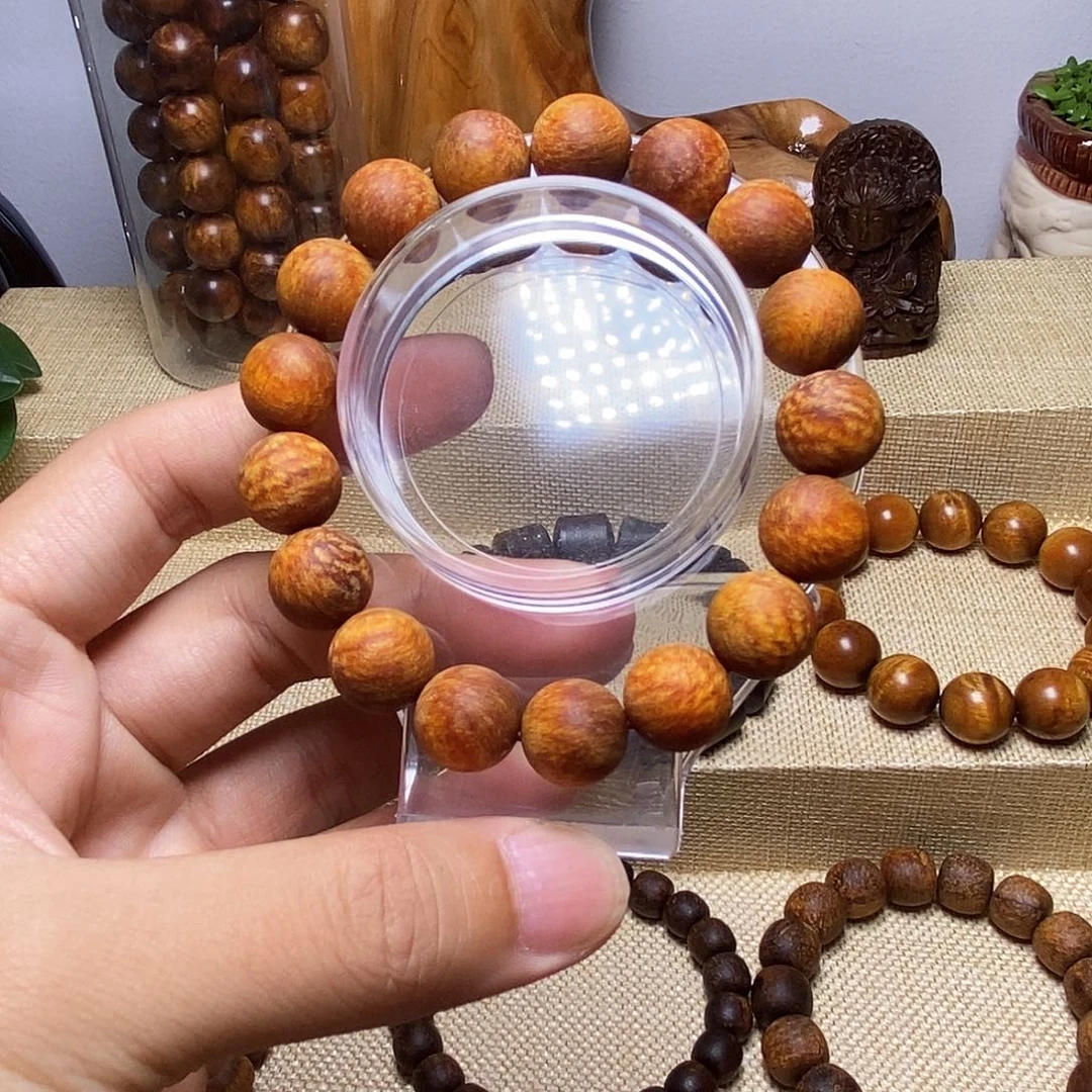 贡木印贡果冻龙鳞手串12