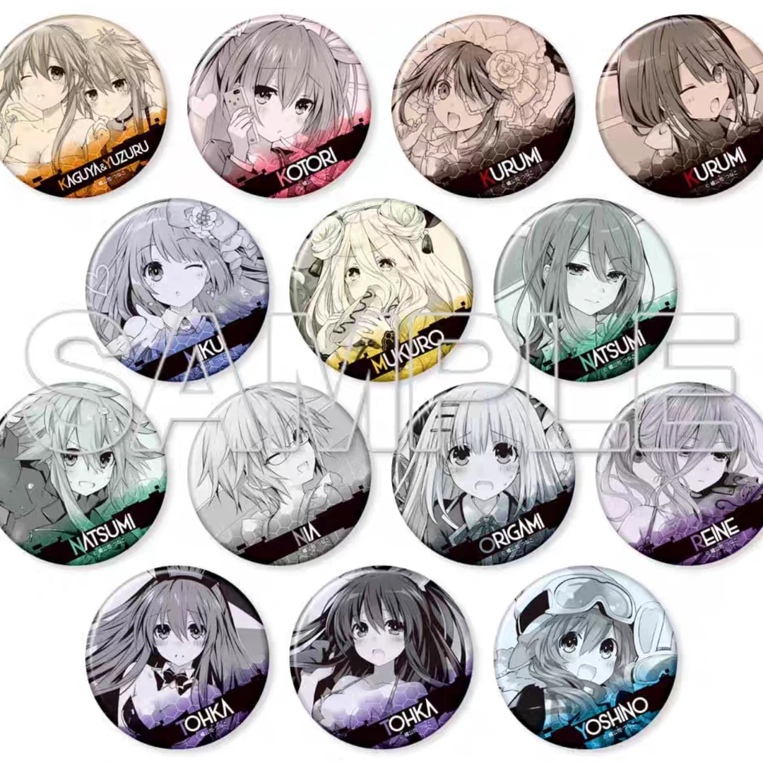 锁盒 约会大作战黑白原画徽章