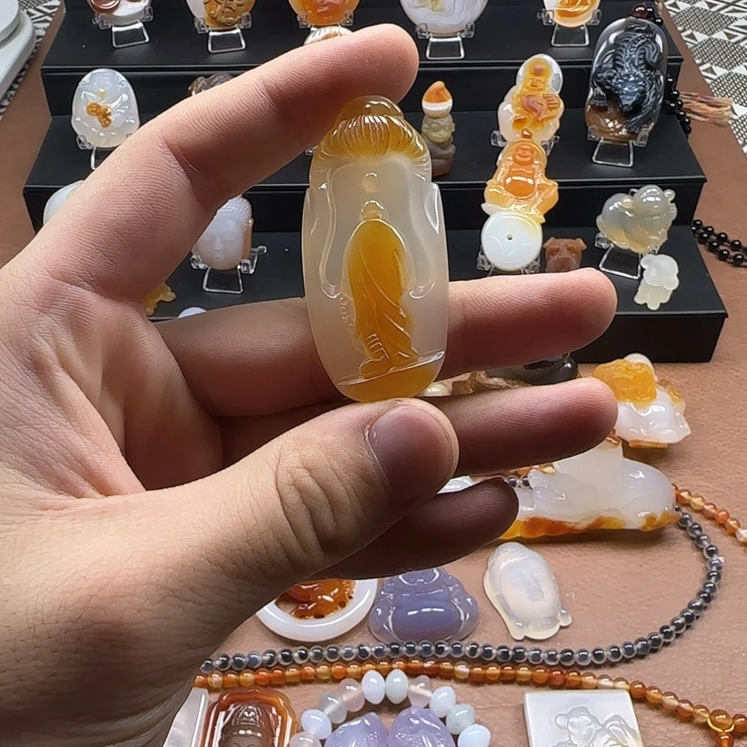 玛瑙/玉髓未镶嵌吊坠(不含链)