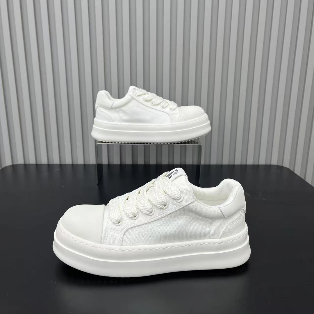 男鞋2025圆头厚底秋季新款百搭增高时尚休闲鞋极简风潮流男生鞋子