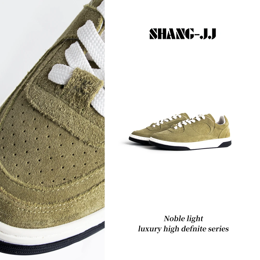 SHANG-JJ【绿色板鞋】24新款休闲运动鞋低帮板鞋圆头q133622p