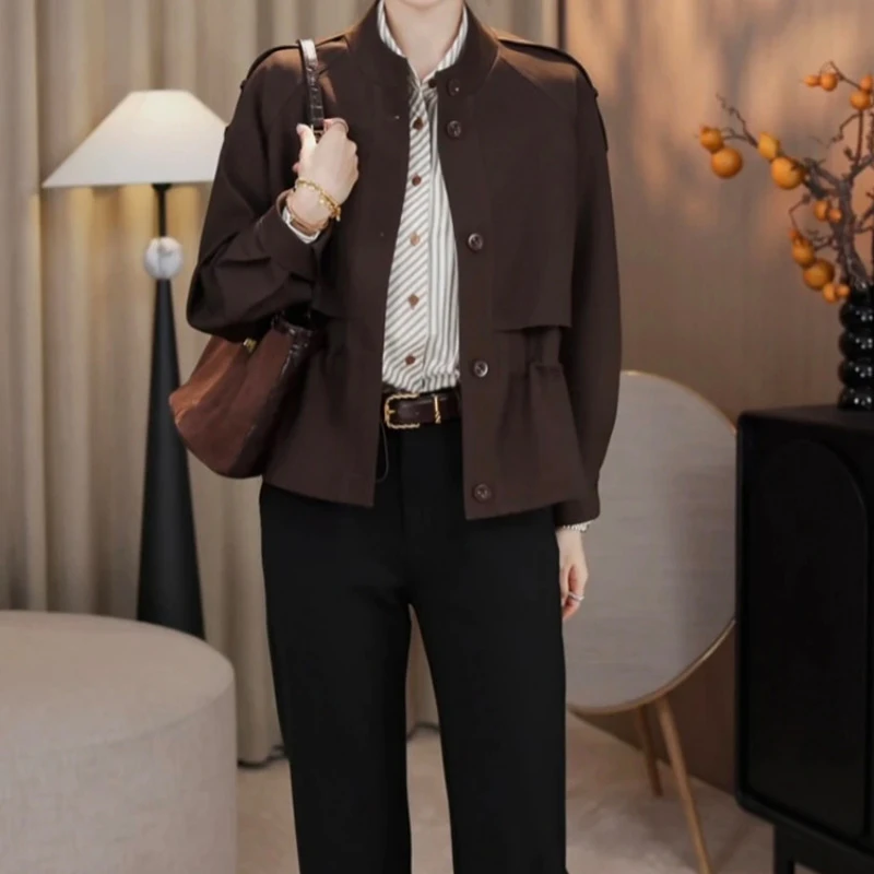 短款风衣女2025春秋新款显瘦减龄高级感小个子洋气夹克上衣外套