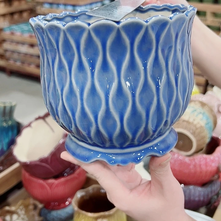 有孔，凑单福利满10元发货陶瓷多肉花盆！