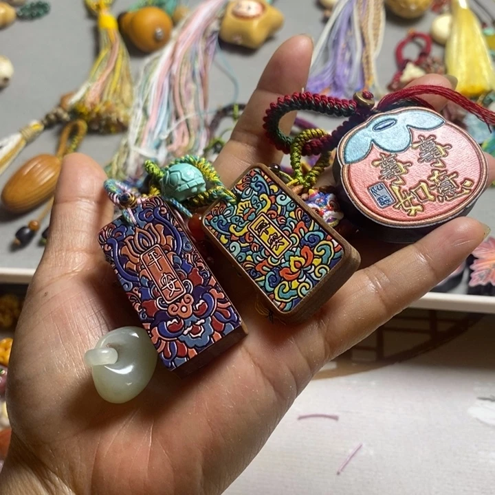 香榧木手工定制设计包包挂