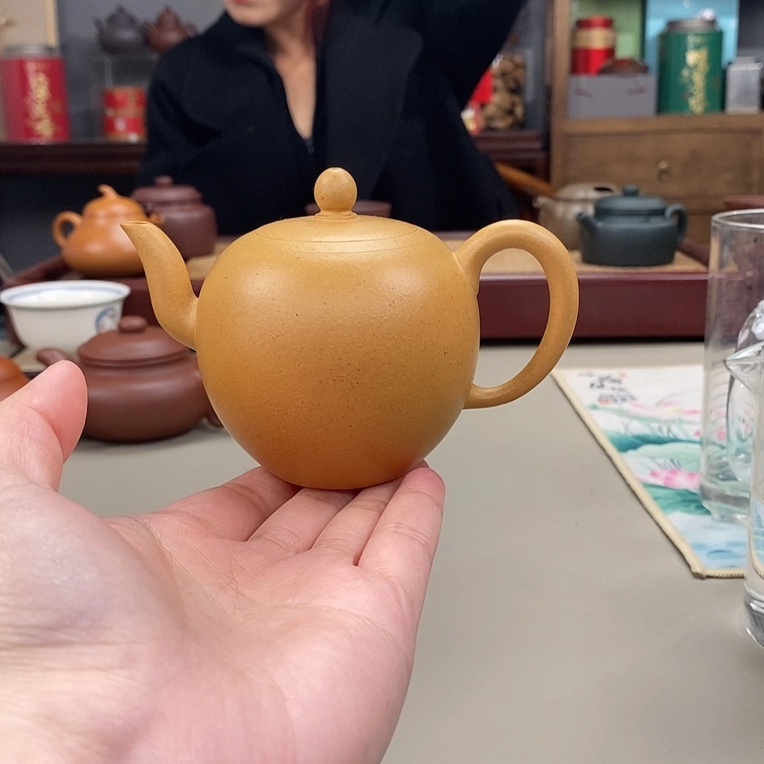 紫砂茶壶台西绿泥半手美人肩170cc