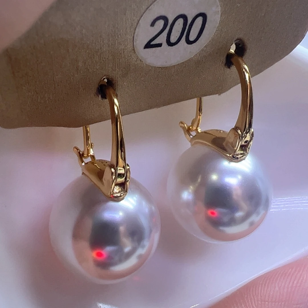 银S925镶嵌淡水珍珠耳饰