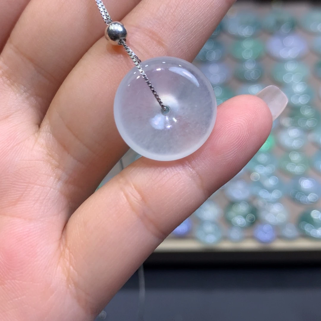 翡翠未镶嵌颈饰平安扣17.8*5.6