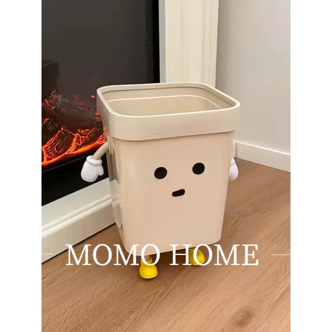 MOMO·方形垃圾桶家用高级感大号开口式客厅卫生间厨房塑料垃圾筒