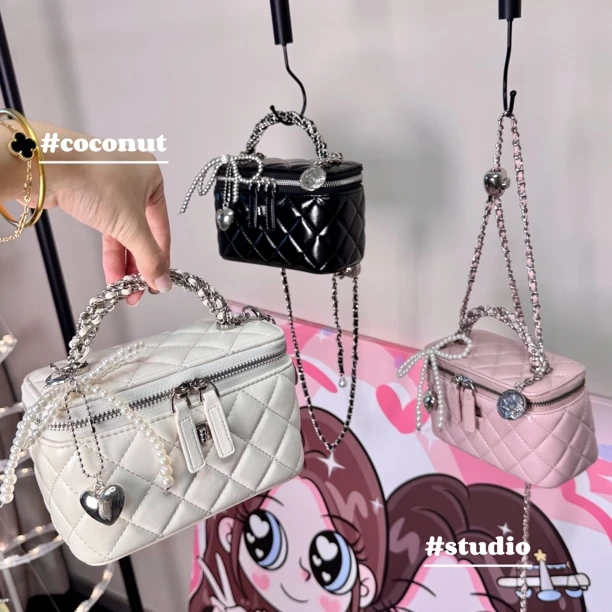 【小香盒】大金椰studio&LAURA 公主必备的经典小香风菱格盒子包