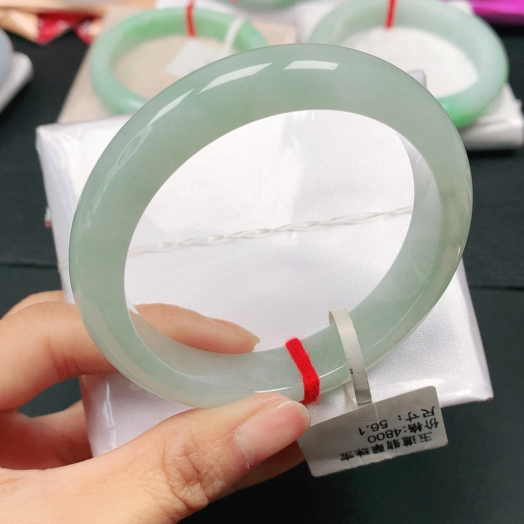 翡翠手镯未镶嵌天然翡翠手镯57