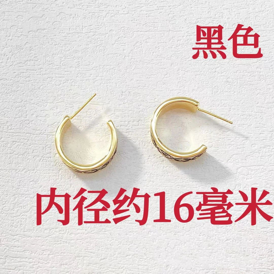 铜合金耳饰 木木（YS439） 内径16毫米 尖花圆花耳环